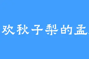 喜欢秋子梨的孟超