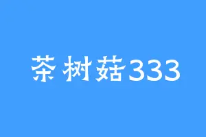 茶树菇333