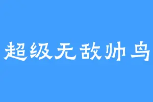 超级无敌帅鸟