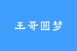 王哥圆梦