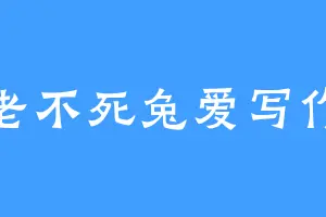 老不死兔爱写作