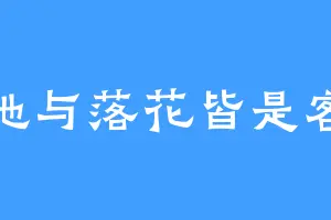 她与落花皆是客