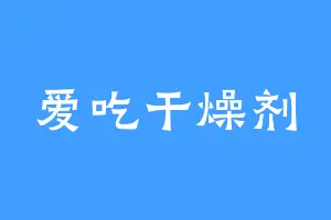 爱吃干燥剂