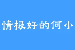 心情极好的何小君
