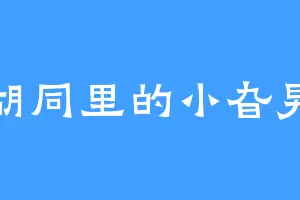 胡同里的小旮旯