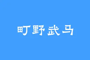 町野武马