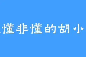 似懂非懂的胡小蝶