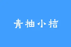 青柚小桔