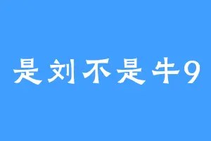 是刘不是牛9