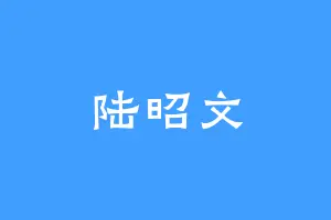 陆昭文