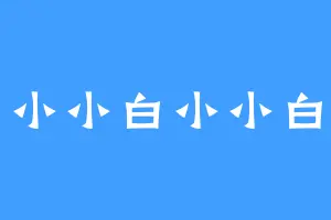 小小白小小白