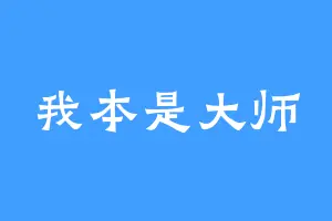 我本是大师