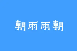 朝雨雨朝
