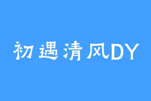 初遇清风DY