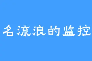 一名流浪的监控人