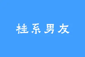 桂系男友