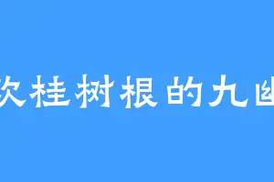 喜欢桂树根的九幽雀