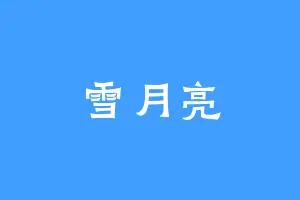 雪月亮