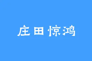 庄田惊鸿