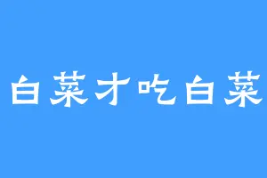 白菜才吃白菜