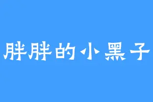胖胖的小黑子