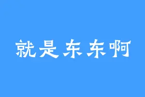 就是东东啊