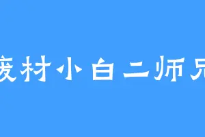 废材小白二师兄