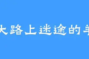 大路上迷途的羊