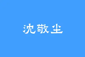 沈敬尘