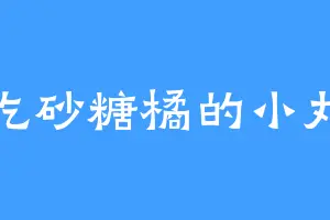爱吃砂糖橘的小丸子