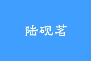 陆砚茗