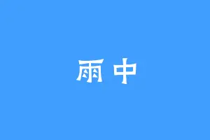 雨中