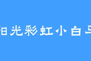 阳光彩虹小白马