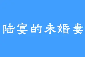 陆宴的未婚妻