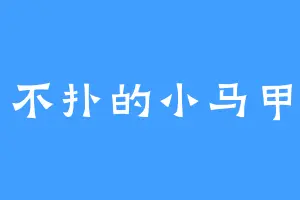 不扑的小马甲