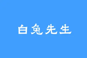 白兔先生
