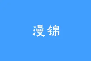 漫锦