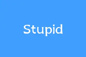 Stupid
