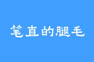 笔直的腿毛