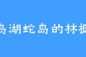 千岛湖蛇岛的林枫林