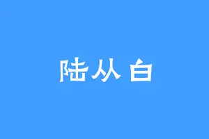 陆从白