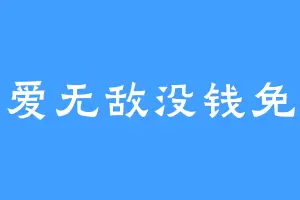 真爱无敌没钱免提